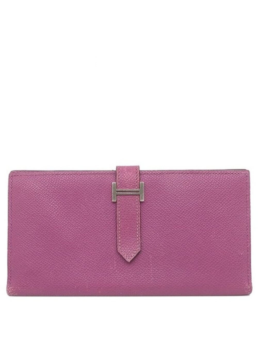 Hermes Wallet Bearn Soufflet Veau Epsom Chic Glitter Silver Purple